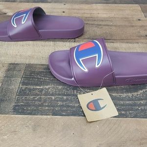 champion berry logo slide sandals